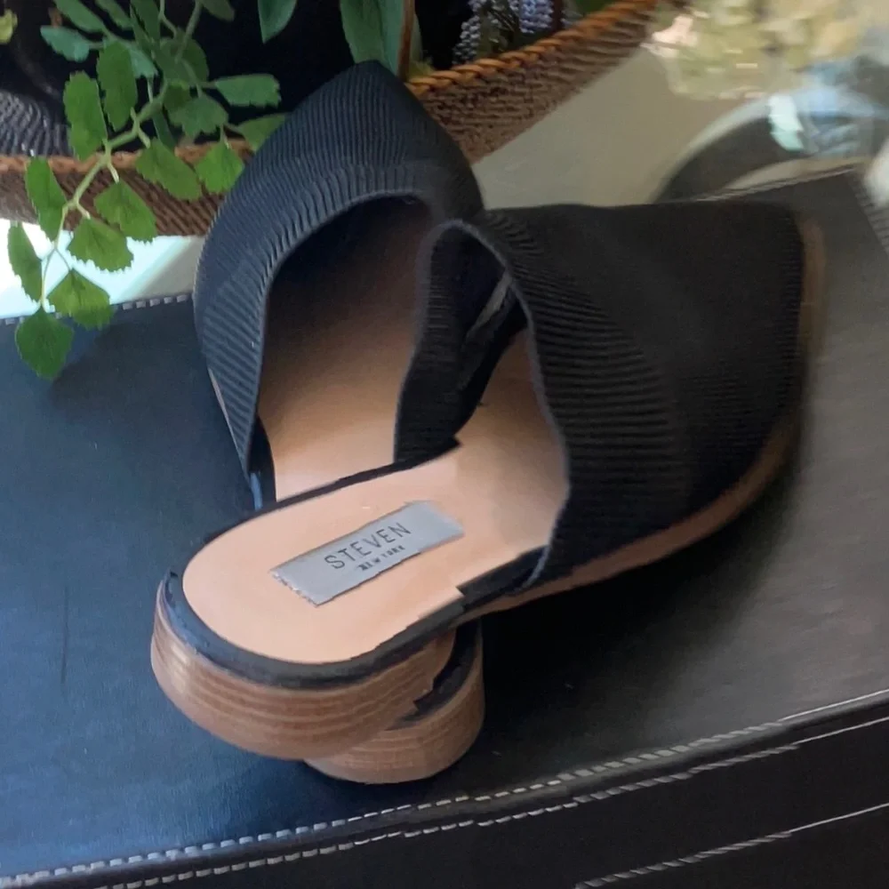 Steve Madden Mules Valdez Knit Black - Size 9 - Picture 5 of 8